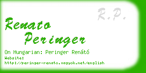renato peringer business card